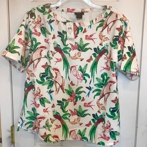 Elegant Ann Taylor Birds Of Pardise top